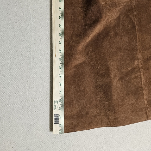 Charter Club Leather Skirt 14W Brown - Picture 3 of 5